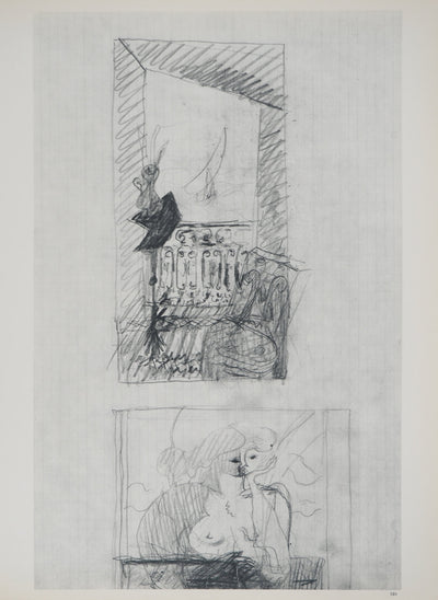 Georges BRAQUE : La femme au balcon, Héliogravure originale (vue générale) - Crédit photo : Galerie Art.Paris