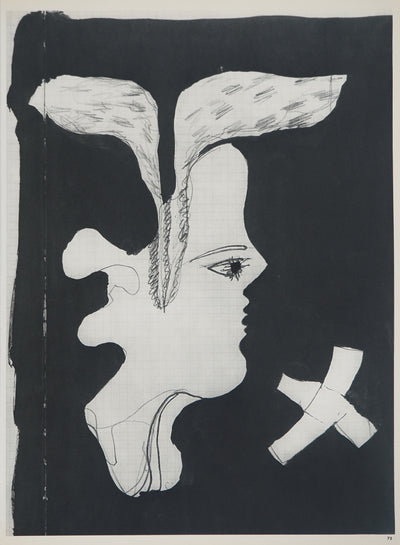 Georges BRAQUE : Visage de profil, Héliogravure originale (photo de détail 2) - Crédit photo : Galerie Art.Paris