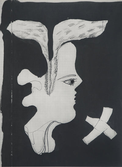 Georges BRAQUE : Visage de profil, Héliogravure originale (vue générale) - Crédit photo : Galerie Art.Paris