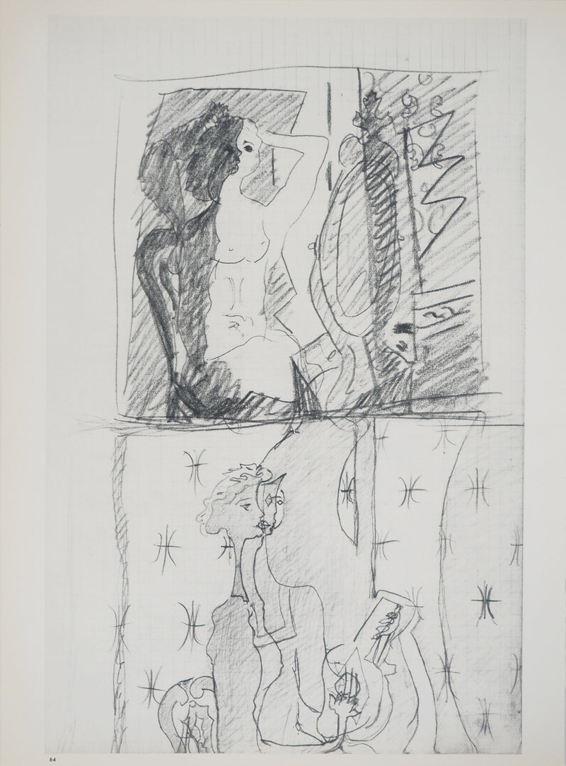 Georges BRAQUE : Nu devant le miroir, Héliogravure originale (vue générale) - Crédit photo : Galerie Art.Paris