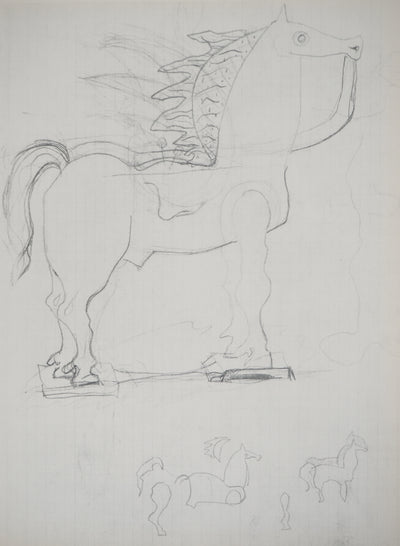 Georges BRAQUE : Etude de cheval, Héliogravure originale (photo de détail 2) - Crédit photo : Galerie Art.Paris