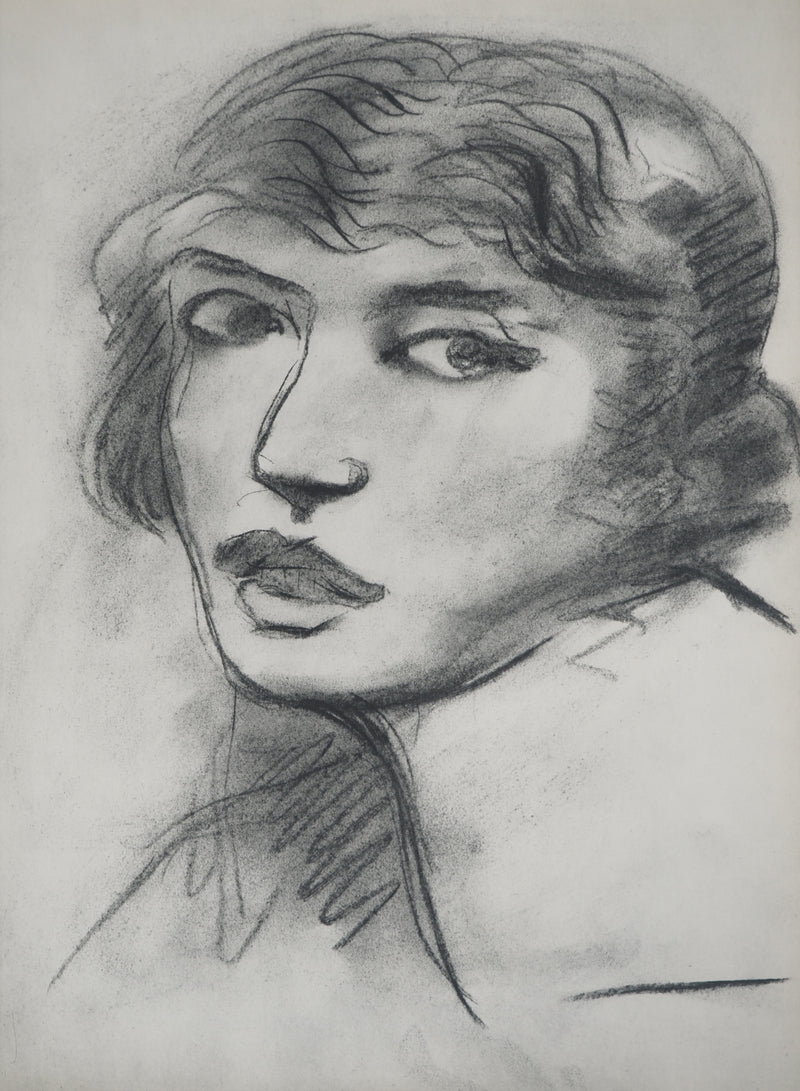 Georges BRAQUE : Portrait de jeune femme, Héliogravure originale (photo de détail 2) - Crédit photo : Galerie Art.Paris