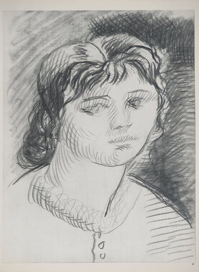 Georges BRAQUE : Visage de femme, Héliogravure originale (vue générale) - Crédit photo : Galerie Art.Paris