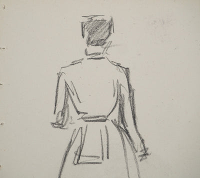 Louis HAYET : La femme de chambre, Dessin original (photo de détail 4) - Crédit photo : Galerie Art.Paris