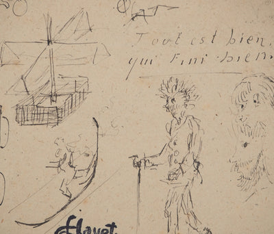 Louis HAYET : Tout est bien qui fini bien, Dessin original (photo de détail 3) - Crédit photo : Galerie Art.Paris