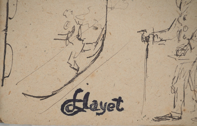 Louis HAYET : Tout est bien qui fini bien, Dessin original (photo de détail 2) - Crédit photo : Galerie Art.Paris