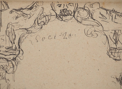 Louis HAYET : Le chef d'orchestre, Dessin original (photo de détail 4) - Crédit photo : Galerie Art.Paris