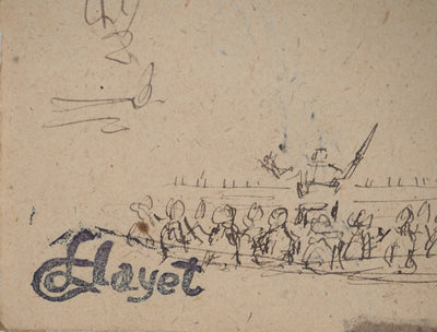 Louis HAYET : Le chef d'orchestre, Dessin original (photo de détail 2) - Crédit photo : Galerie Art.Paris