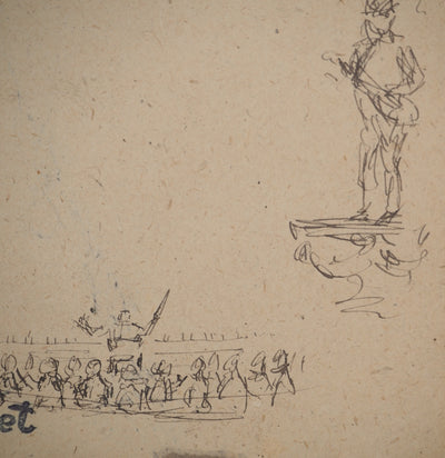 Louis HAYET : Le chef d'orchestre, Dessin original (photo de détail 5) - Crédit photo : Galerie Art.Paris