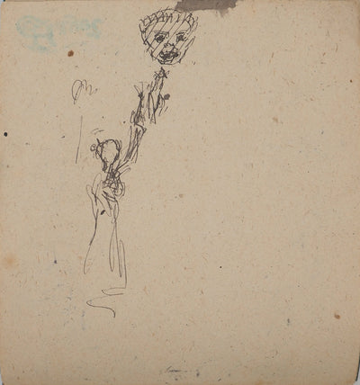 Louis HAYET : Le chef d'orchestre, Dessin original (photo de détail 6) - Crédit photo : Galerie Art.Paris