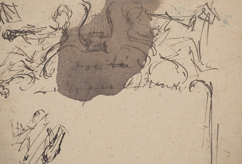 Louis HAYET : Orchestre symphonique, Dessin original (photo de détail 4) - Crédit photo : Galerie Art.Paris