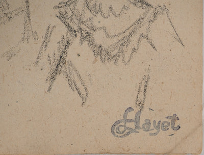 Louis HAYET : Les gouvernantes, Dessin original (photo de détail 2) - Crédit photo : Galerie Art.Paris