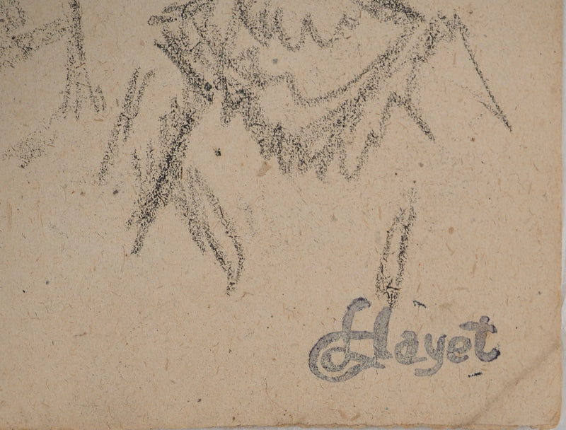 Louis HAYET : Les gouvernantes, Dessin original (photo de détail 2) - Crédit photo : Galerie Art.Paris
