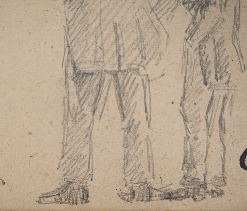Louis HAYET : Les officiers, Dessin original (photo de détail 5) - Crédit photo : Galerie Art.Paris