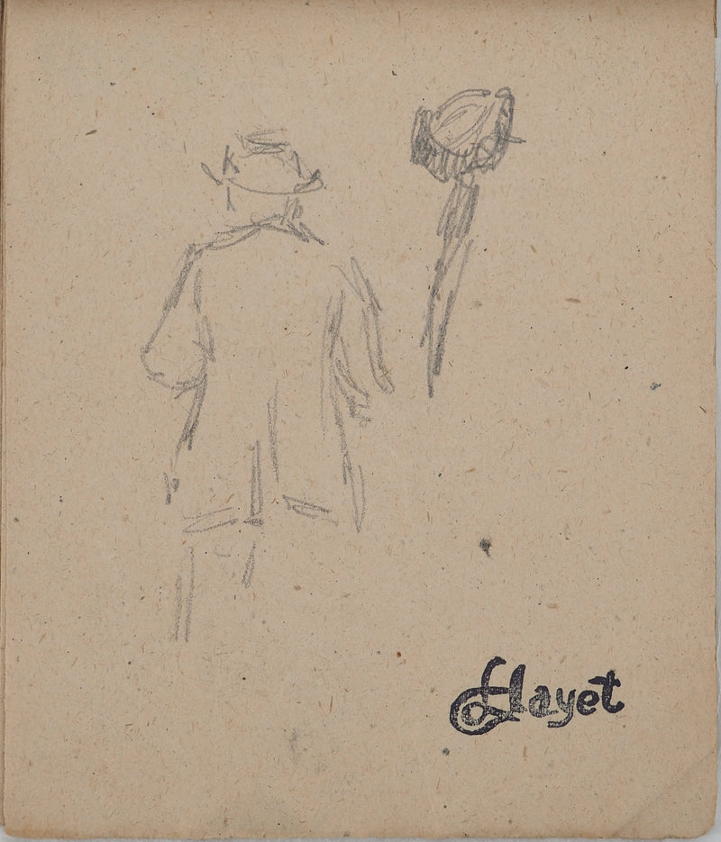 Louis HAYET : Le cow-boy, Dessin original (vue générale) - Crédit photo : Galerie Art.Paris