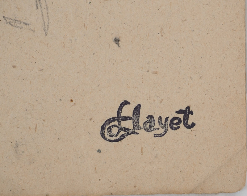 Louis HAYET : Le cow-boy, Dessin original (photo de détail 2) - Crédit photo : Galerie Art.Paris