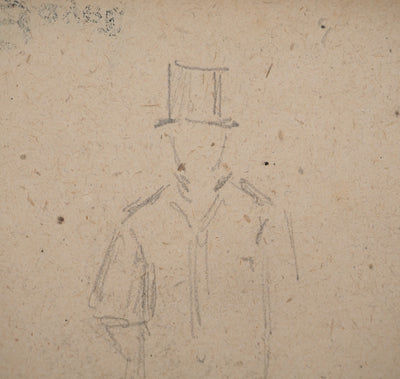 Louis HAYET : Silhouette masculine, Dessin original (photo de détail 4) - Crédit photo : Galerie Art.Paris