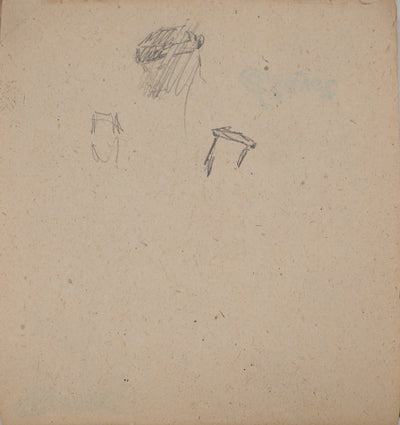 Louis HAYET : Silhouette masculine, Dessin original (photo de détail 6) - Crédit photo : Galerie Art.Paris