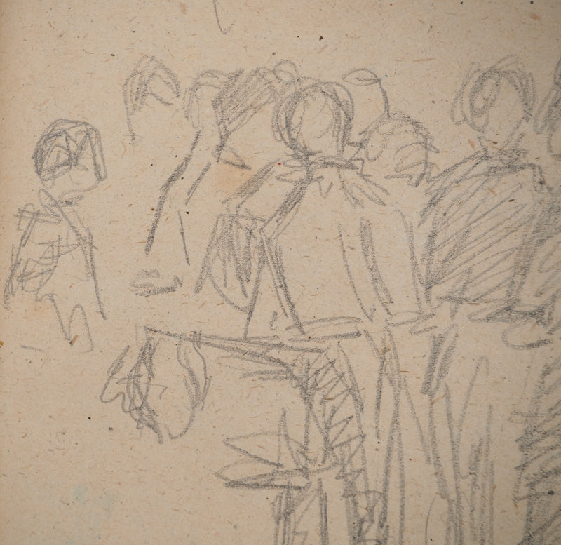 Louis HAYET : Les retrouvailles, Dessin original (photo de détail 5) - Crédit photo : Galerie Art.Paris