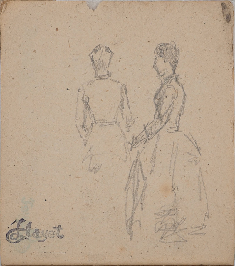 Louis HAYET : Les retrouvailles, Dessin original (photo de détail 7) - Crédit photo : Galerie Art.Paris