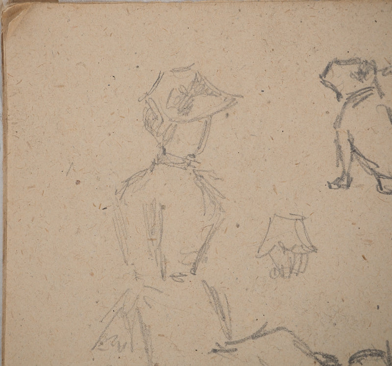 Louis HAYET : Jeune femme et son chien, Dessin original (photo de détail 5) - Crédit photo : Galerie Art.Paris