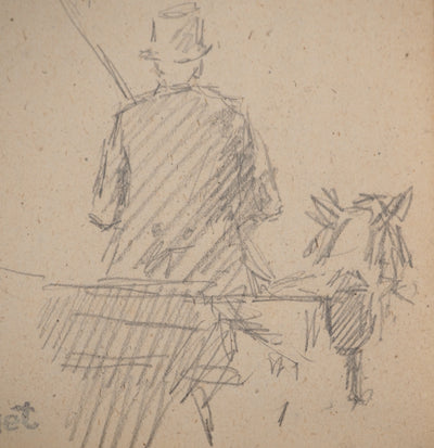 Louis HAYET : Le cocher au travail, Dessin original (photo de détail 5) - Crédit photo : Galerie Art.Paris