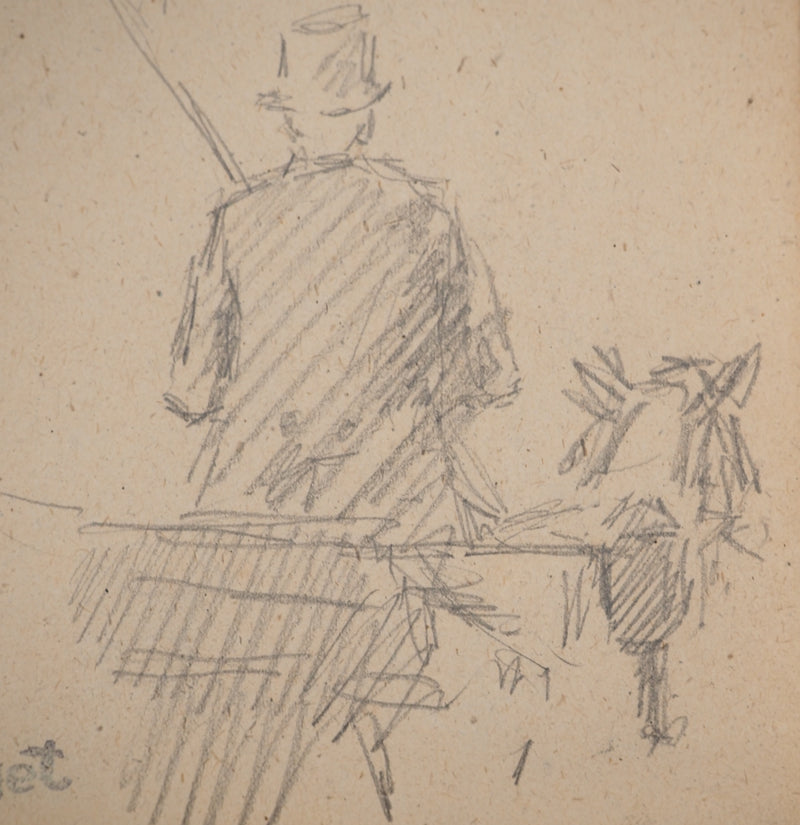 Louis HAYET : Le cocher au travail, Dessin original (photo de détail 5) - Crédit photo : Galerie Art.Paris