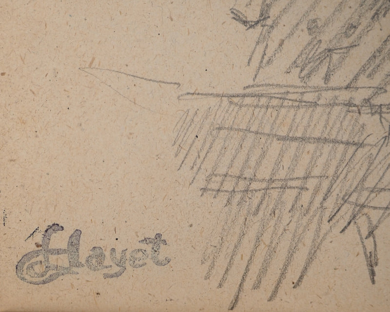 Louis HAYET : Le cocher au travail, Dessin original (photo de détail 2) - Crédit photo : Galerie Art.Paris