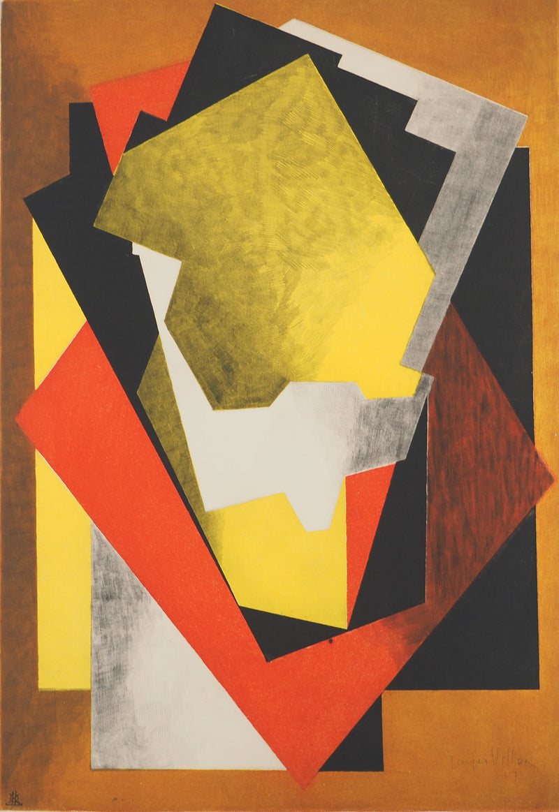 Jacques VILLON : Composition géométrique, Gravure originale (photo de détail 3) - Crédit photo : Galerie Art.Paris