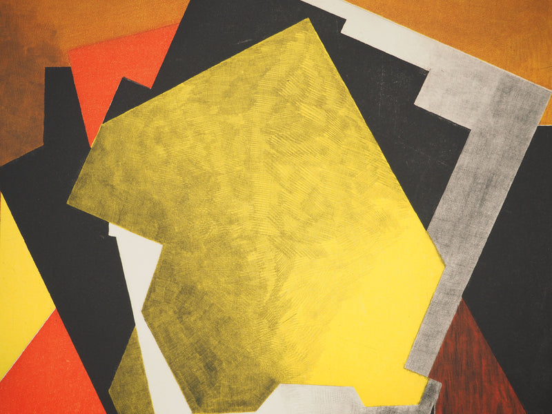 Jacques VILLON : Composition géométrique, Gravure originale (photo de détail 4) - Crédit photo : Galerie Art.Paris