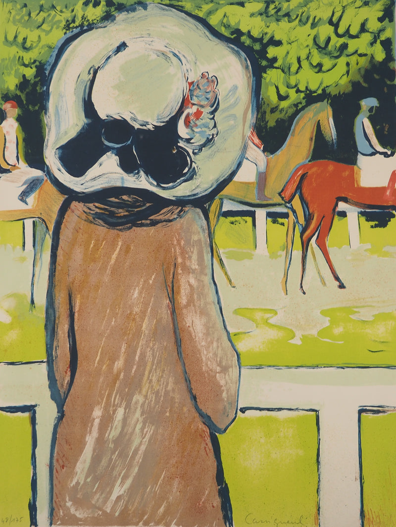 Jean-Pierre CASSIGNEUL : Femme aux courses, Lithographie originale (photo de détail 3) - Crédit photo : Galerie Art.Paris