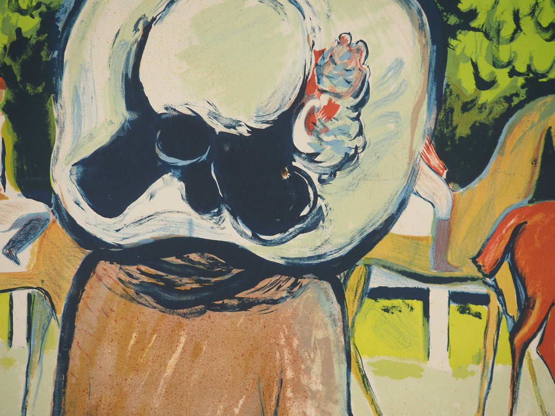 Jean-Pierre CASSIGNEUL : Femme aux courses, Lithographie originale