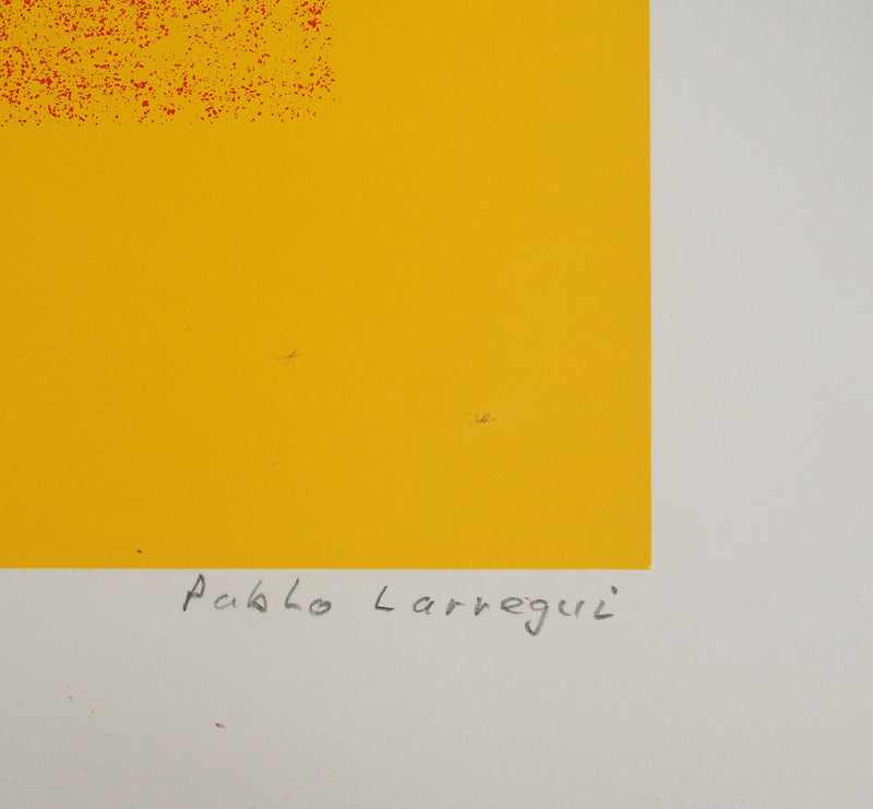 Pablo LARREGUI : Composition au taureau, Sérigraphie originale (photo de détail 2) - Crédit photo : Galerie Art.Paris
