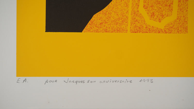 Pablo LARREGUI : Composition au taureau, Sérigraphie originale (photo de détail 5) - Crédit photo : Galerie Art.Paris