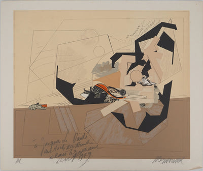 Alain LE YAOUANC : Paysage pour un après-midi, Lithographie originale (vue générale) - Crédit photo : Galerie Art.Paris