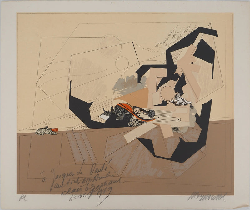 Alain LE YAOUANC : Paysage pour un après-midi, Lithographie originale (vue générale) - Crédit photo : Galerie Art.Paris