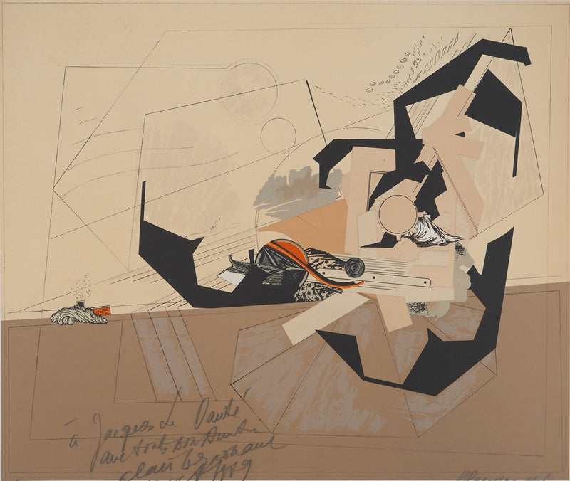 Alain LE YAOUANC : Paysage pour un après-midi, Lithographie originale (photo de détail 3) - Crédit photo : Galerie Art.Paris