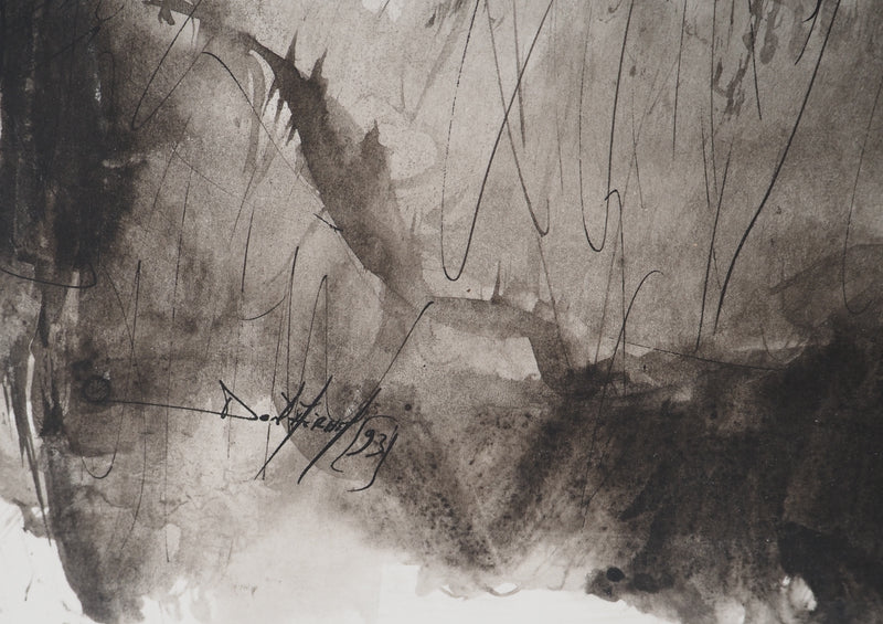 Daniel AIRAM : Homme au regard perçant, Dessin original (photo de détail 2) - Crédit photo : Galerie Art.Paris