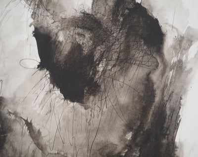 Daniel AIRAM : Homme au regard perçant, Dessin original (photo de détail 6) - Crédit photo : Galerie Art.Paris