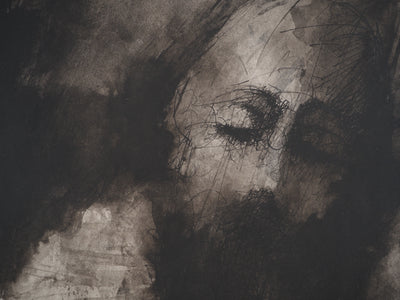 Daniel AIRAM : Homme endormi, Dessin original (photo de détail 4) - Crédit photo : Galerie Art.Paris