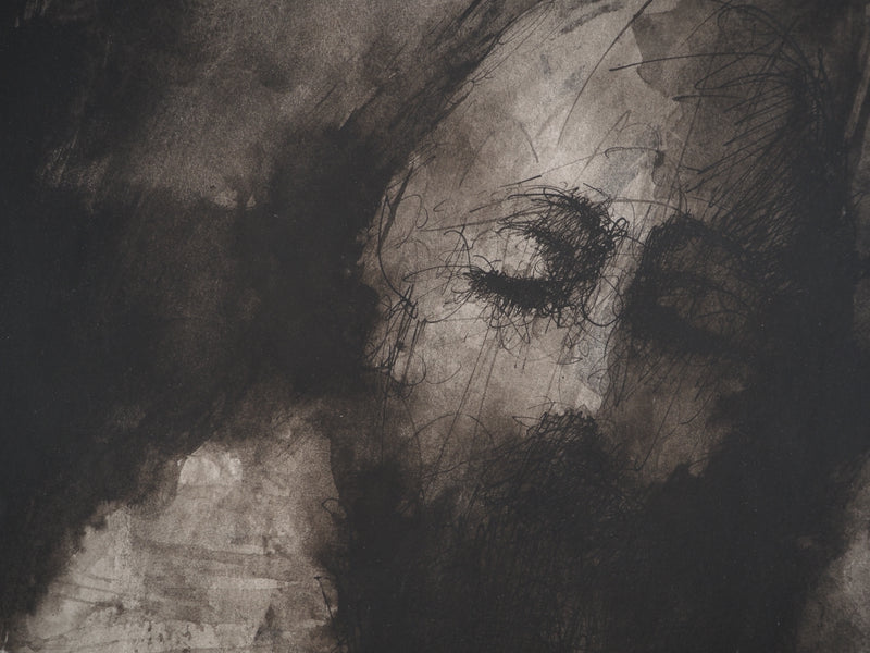 Daniel AIRAM : Homme endormi, Dessin original (photo de détail 4) - Crédit photo : Galerie Art.Paris
