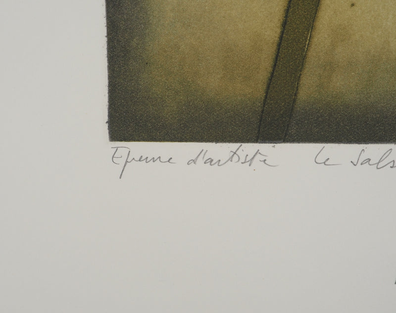 Jacques Jean Joachim RIGALE : Le salsifis des prés, Gravure originale (photo de détail 5) - Crédit photo : Galerie Art.Paris