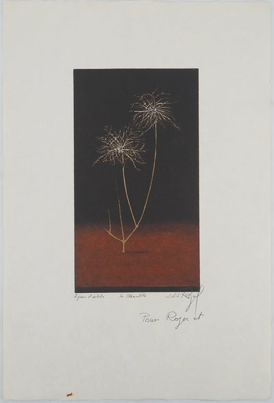 Jacques Jean Joachim RIGALE : La clématite, Gravure originale (vue générale) - Crédit photo : Galerie Art.Paris