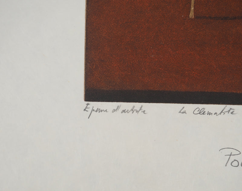 Jacques Jean Joachim RIGALE : La clématite, Gravure originale (photo de détail 6) - Crédit photo : Galerie Art.Paris