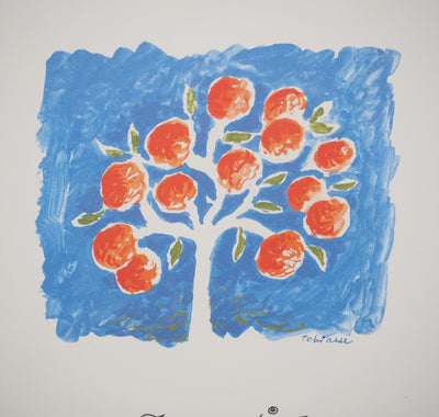 Théo TOBIASSE : L'orangeraie, Lithographie originale (photo de détail 3) - Crédit photo : Galerie Art.Paris