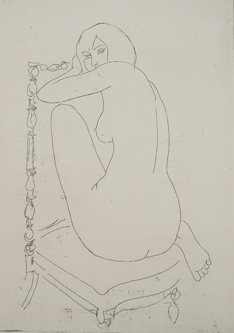 Alain BONNEFOIT : Nu au fauteuil, Gravure originale (photo de détail 3) - Crédit photo : Galerie Art.Paris