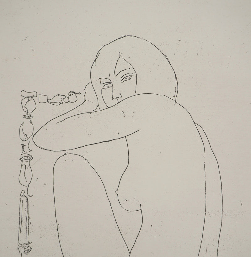 Alain BONNEFOIT : Nu au fauteuil, Gravure originale (photo de détail 4) - Crédit photo : Galerie Art.Paris