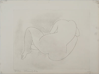 Alain BONNEFOIT : Nu recroquevillé, Gravure originale (vue générale) - Crédit photo : Galerie Art.Paris