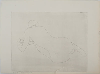 Alain BONNEFOIT : Nu au repos, Gravure originale (vue générale) - Crédit photo : Galerie Art.Paris