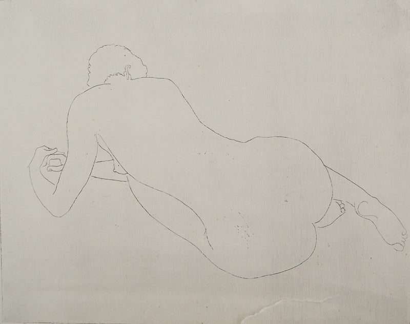Alain BONNEFOIT : Nu au repos, Gravure originale (photo de détail 3) - Crédit photo : Galerie Art.Paris